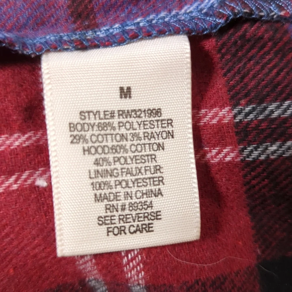 Flannel Hoodie Button Up | Men's M | OBO - Picture 4 of 4